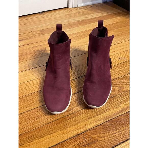 ZEROGRAND Sneakers high top Waterproof Zip Bootie Winetasting Nubuck active 8.5 - Picture 2 of 7